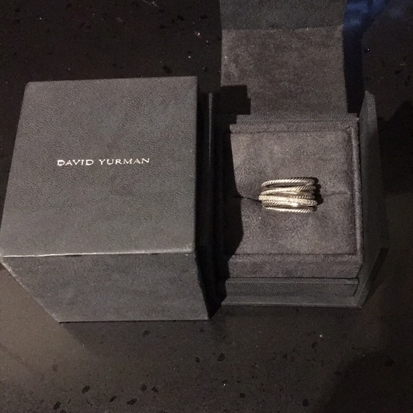David Yurman Jewelry - David Yurman ORIGINAL Diamond Crossover Ring!